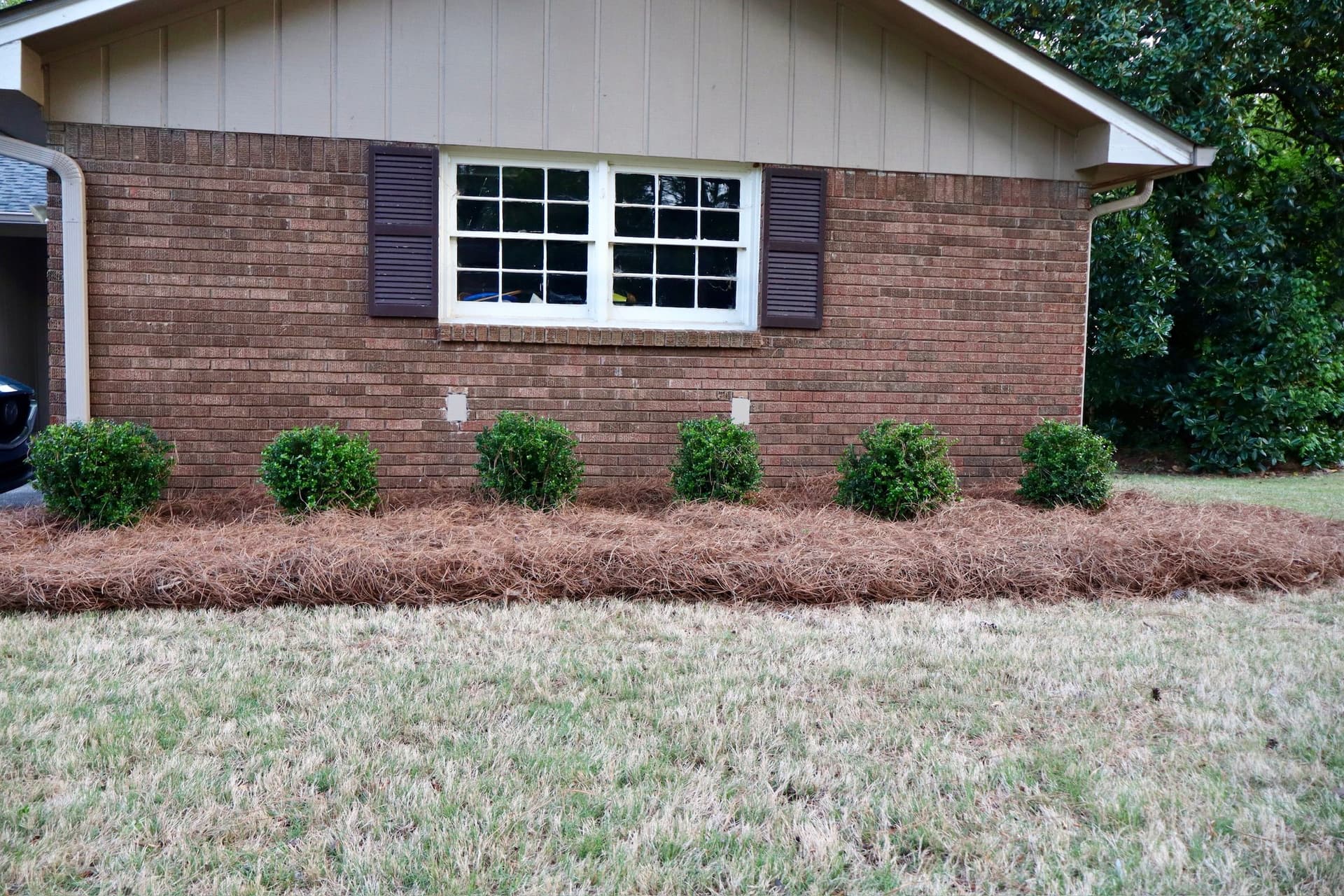 Gallery photos for Pine Straw and Hedge Cleanup at a Hoover Home: Image #3