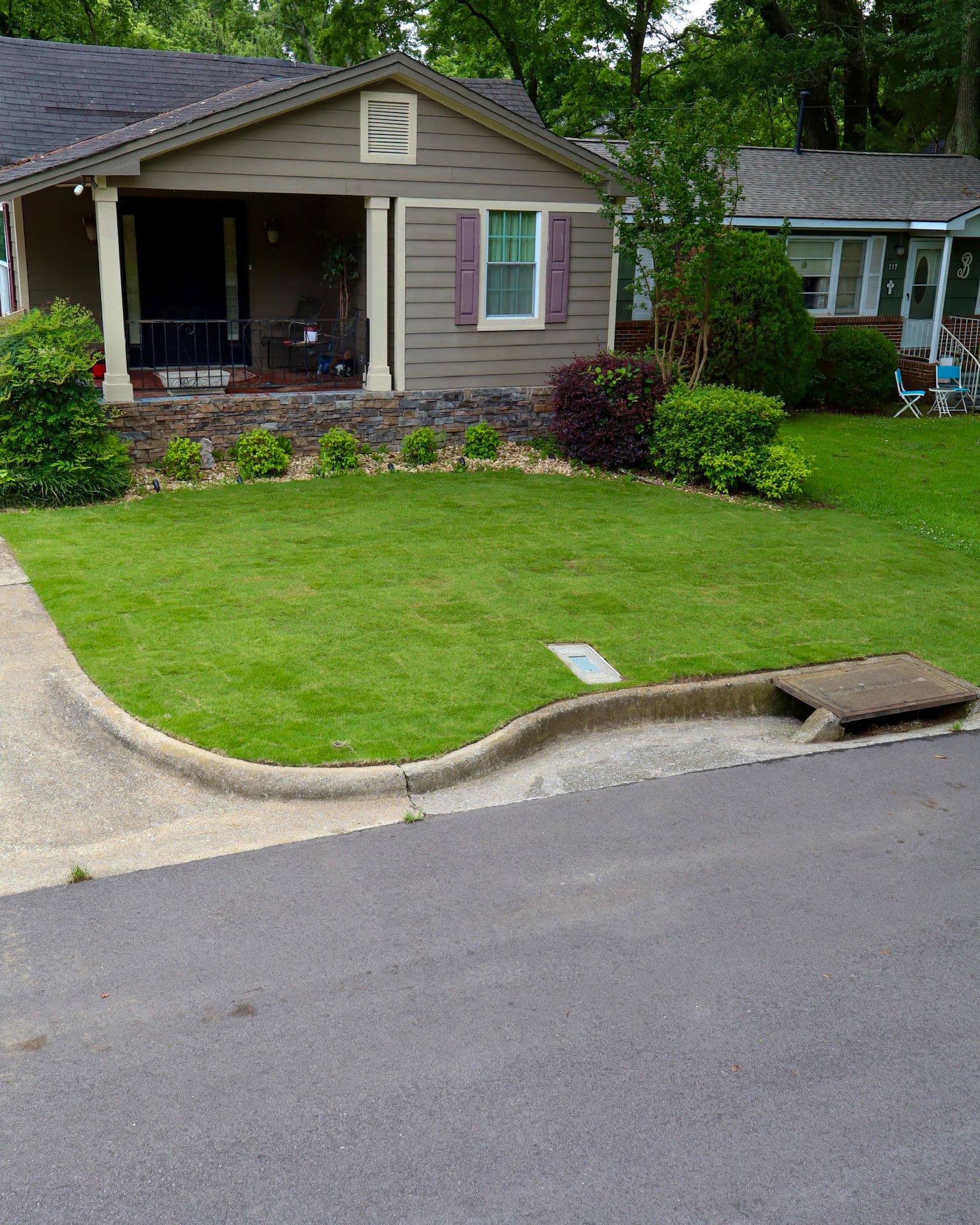Fresh Sod Installation Gives This Front Lawn a Clean Start image